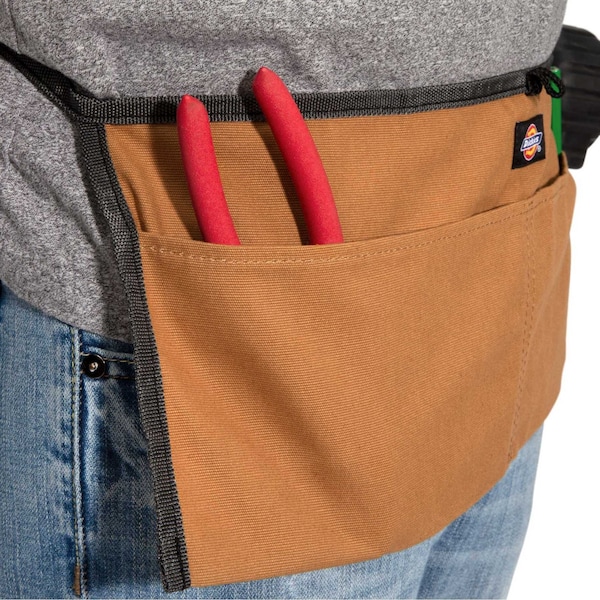 Dickies Canvas Apron, 2 Pocket, Gray/Tan, Heavy Duty Rip-Resistant Canvas, 2 Pockets - 57024