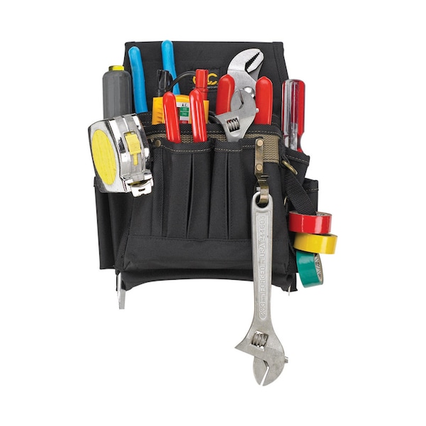 Clc Work Gear CLC 3.5 in. W X 11 in. H Polyester Electrician's Pouch 10 pocket Black/Tan 1 pc - 1505