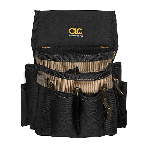 Clc Work Gear CLC 3.5 in. W X 11 in. H Polyester Electrician's Pouch 10 pocket Black/Tan 1 pc - 1505