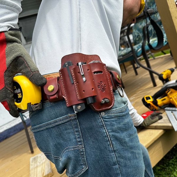 1791 Everyday Carry Tool Organizer for L/XL Multitool, Flashlight with Large Flex & Action-Snap Belt Attachment - WEB-HD-AS-LF-CHN-A
