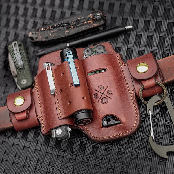 1791 Everyday Carry Tool Organizer for L/XL Multitool, Flashlight with Large Flex & Action-Snap Belt Attachment - WEB-HD-AS-LF-CHN-A