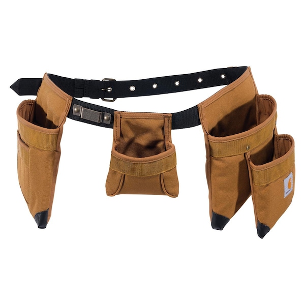 Carhartt Belt, 7-Pocket Tool Belt, Brown, Brown, 1200-denier Polyester - CT0347