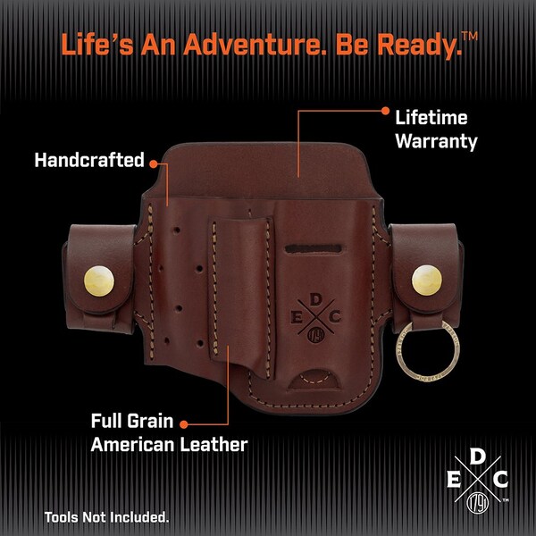 1791 Everyday Carry Tool Organizer for L/XL Multitool, Flashlight with Small Flex & Action-Snap Belt Attachment - WEB-HD-AS-SF-CHN-A