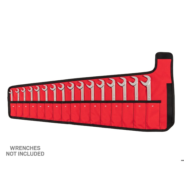 Tekton 16-Tool Angle Head Wrench Pouch (Red, 10 - 27 mm) - OTP21205