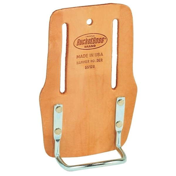 Bucket Boss Classic Leather Series Hammer Holder, Leather/Metal/Steel, For: 2 in W Work Belts - 55128
