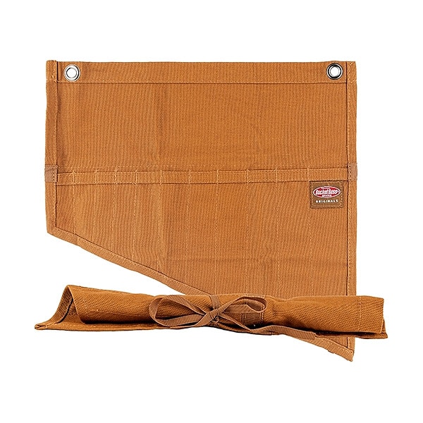 Bucket Boss Tool Pouch, Wrench Roll, Brown, Canvas, 11 Pockets - 70003