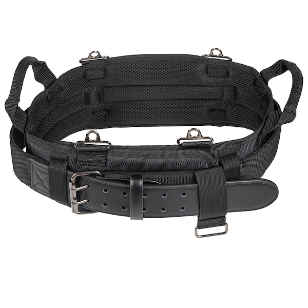 Klein Tools Belt, Tradesman Proâ„¢ Modular Tool Belt - L, Black, Ballistic Polyester and Leather - 55919
