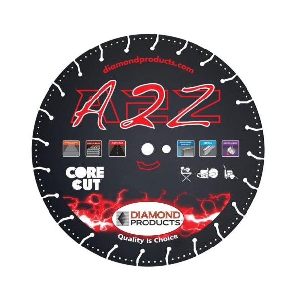 Diamond Products 4-1/2in X .080 X 7/8in A2Z Vacuum Bonded High Speed Diamond Blade - 21511