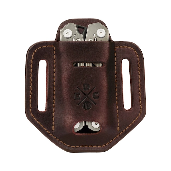 1791 Everyday Carry Leather Sheath for L/XL Multitool & Easy-Slide Belt Attachment - WEB-HD-ES-SL-BUR-A