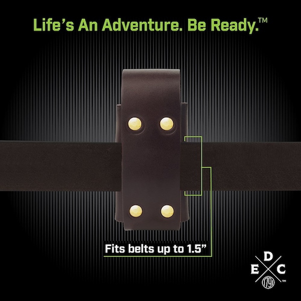 1791 Everyday Carry Leather Sheath for S/M Multitool with Snap Closure & Easy-Slide Belt Attachment - WEB-ST-ES-SLS-BUR-A