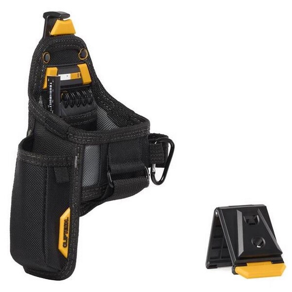 Muebles Para El Hogar 9 x 7 x 4.5 in. Polyester Tape Measure all Purpose Pouch Tool Bag with 7 Pocket, Black - MU2740258