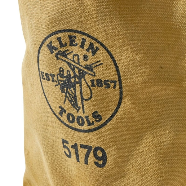 Klein Tools Tool Pouch, Water-Repellent Bag with Belt Loops, 7.5 x 7 x 3.5-Inch - 5179