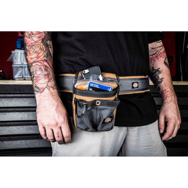 Dickies Adjustable Utility Belt, 3", Gray/Tan, Heavy Duty Material, High Impact Plastic (Buckle) - 57001