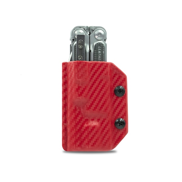 Clip & Carry Kydex Sheath for the Leatherman Free P4, LP4-CF-RED - LP4-CF-RED