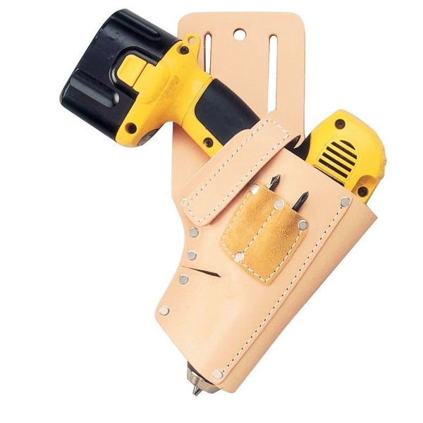 Clc Work Gear Tool Pouch, Tool Holster, Tan, Leather, 3 Pockets - DRL91