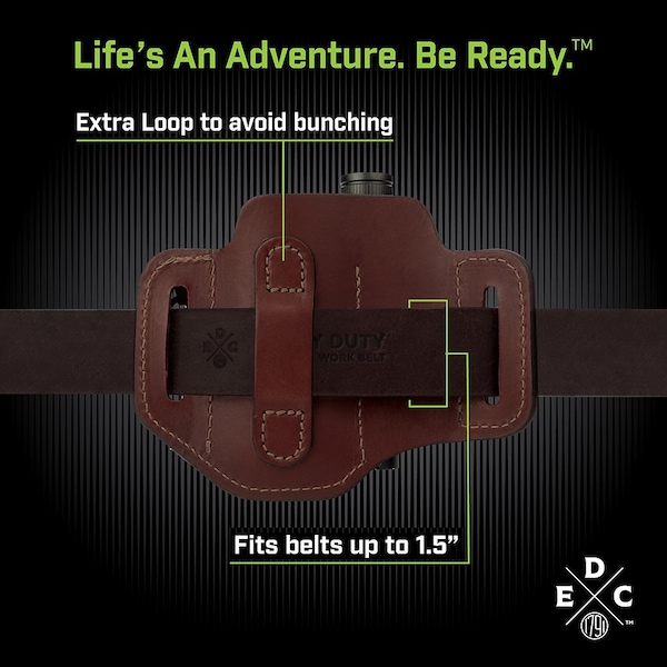 1791 Everyday Carry Tool Organizer for S/M Multitool, Flashlight with Large Flex & Easy-Slide Belt Attachment - WEB-ST-ES-LF-CHN-A