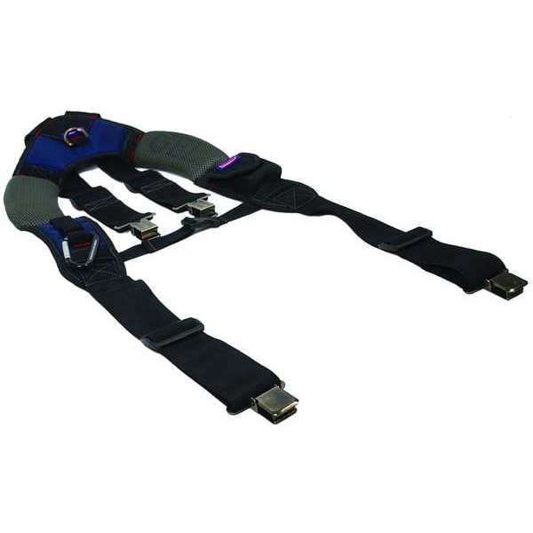 Westward Tool Suspenders, Tool Belt Suspenders, Black, Blue, Gray, Polyester, 1 Pockets - 5MZP3