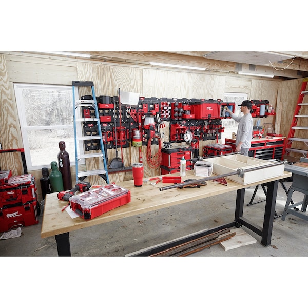 Milwaukee Tool PACKOUT Tool Cabinet, Black/Red, Polymer, 19-1/2 in W x 14-1/2 in D x 15 in H - 48-22-8445