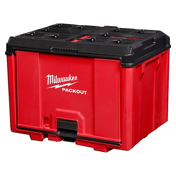 Milwaukee Tool PACKOUT Tool Cabinet, Black/Red, Polymer, 19-1/2 in W x 14-1/2 in D x 15 in H - 48-22-8445