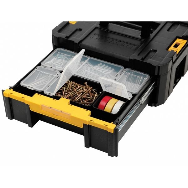 Dewalt TSTAK III Single Deep Drawer, Plastic, Black/Yellow, 17 in W x 12 in D x 7 in H - DWST17803