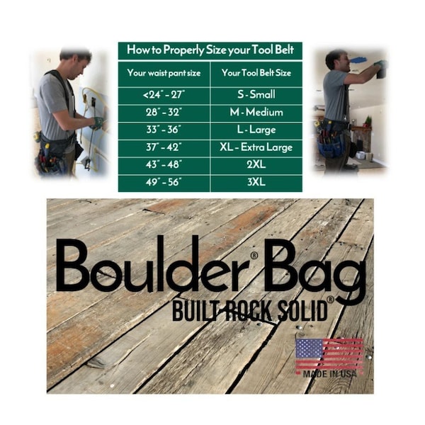 Boulder Bag Ultimate Carpenter Comfort Three Pouch Combo w/QRB Black Toolbelt Small - MAX250BKS
