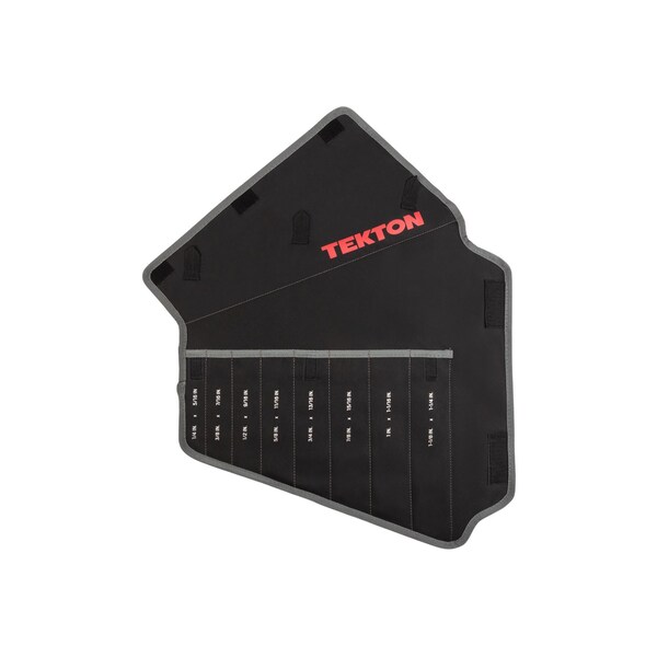 Tekton Pouch, 8-Tool Box End Wrench Pouch 1/4 - 1-1/4in., Black - ORG27708