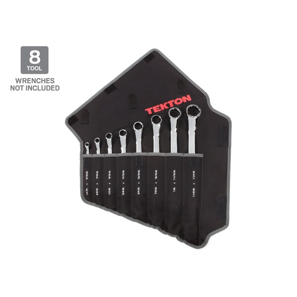 Tekton Pouch, 8-Tool Box End Wrench Pouch 1/4 - 1-1/4in., Black - ORG27708