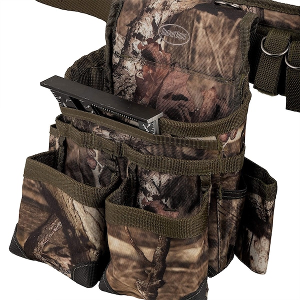 Bucket Boss Tool Belt, Suspension Rig, Camo, 600 Poly Ripstop Fabric, 28 Pockets - 85035