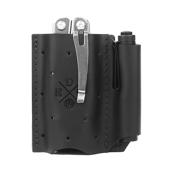 1791 Everyday Carry Leather Pocket Tool Pouch for Multitool, Pen / Pen Light, Cash / Cards for Pocket Carry - WEB-PK-DUO-BLK-A