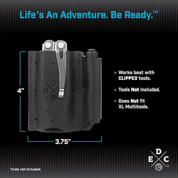 1791 Everyday Carry Leather Pocket Tool Pouch for Multitool, Pen / Pen Light, Cash / Cards for Pocket Carry - WEB-PK-DUO-BLK-A