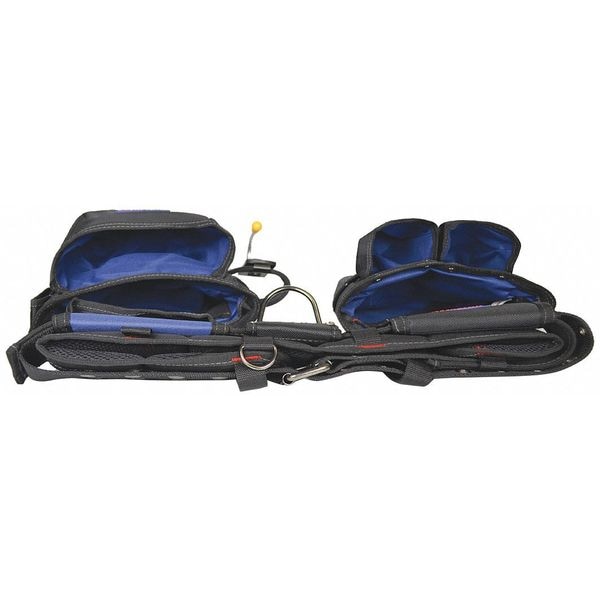Westward Tool Belt, Tool Belt, Blue, Black, 600D Polyester, 13 Pockets - 5MZL1