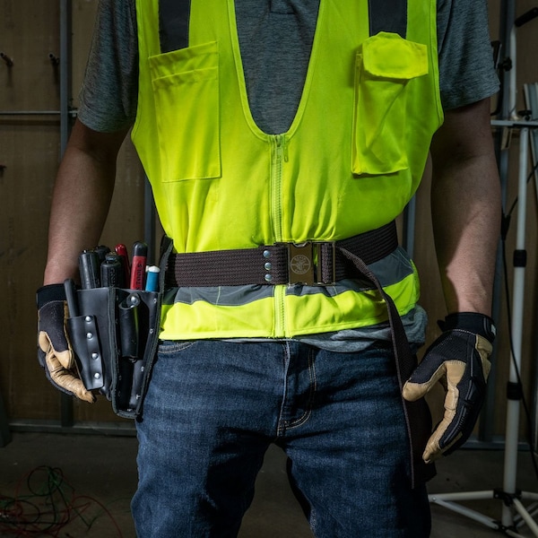 Klein Tools Tool Belt, Modular Tool Belt, Brown, Polypropylene - 5225
