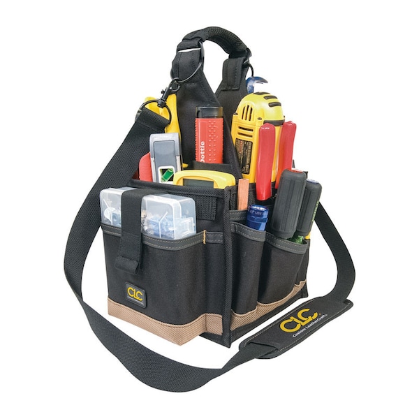 Clc Work Gear CLC 8 in. W X 16 in. H Polyester Tool Carrier 25 pocket Black/Tan 1 pc - 1526