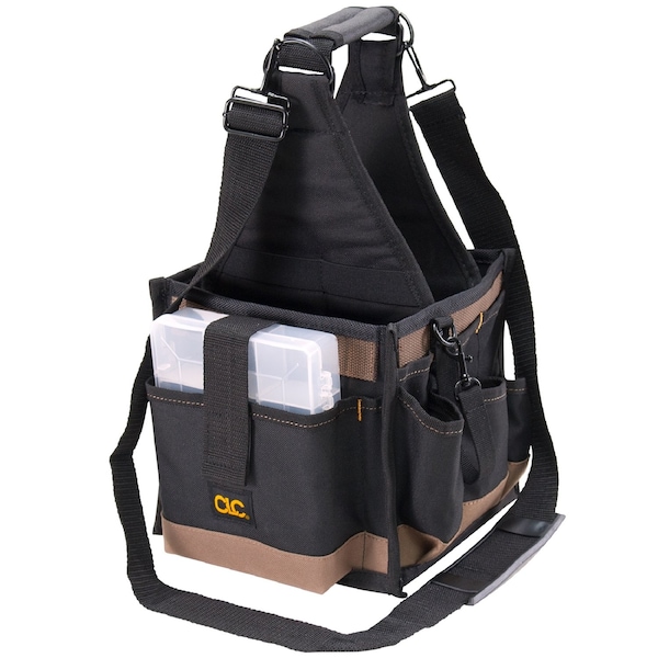Clc Work Gear CLC 8 in. W X 16 in. H Polyester Tool Carrier 25 pocket Black/Tan 1 pc - 1526