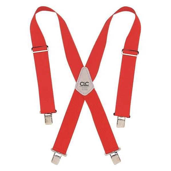 Clc Work Gear Tool Suspenders, Tool Belt Suspenders, Red, Elastic, 0 Pockets - 110 RED