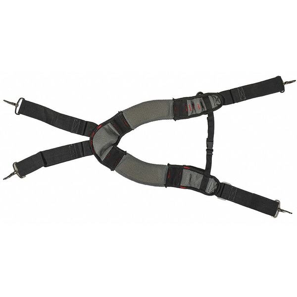 Westward Tool Suspenders, Tool Belt Suspenders, Black, Gray, Polyester, 1 Pockets - 5MZP4