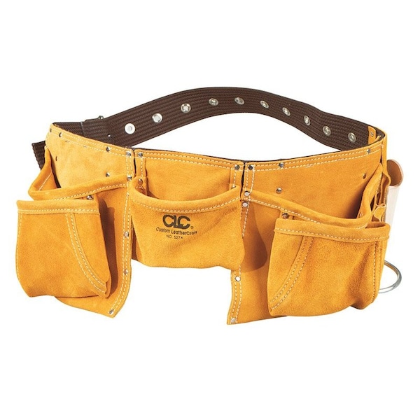 Custom Leathercraft CLC Heavy Duty 12 pocket Leather/Suede Work Apron Brown 1 pk - 527X