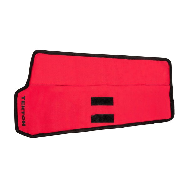 Tekton Roll Up Tool Bag, Stubby Comb. Wrench Pouch, 8-19mm, 12 Tool, Red, Woven Polyester Fabric, 12 Pockets - ORG27212