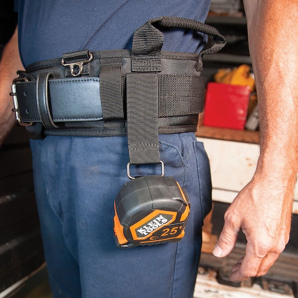 Klein Tools Belt, Tradesman Proâ„¢ Modular Tool Belt - M, Black, Ballistic Polyester and Leather - 55918