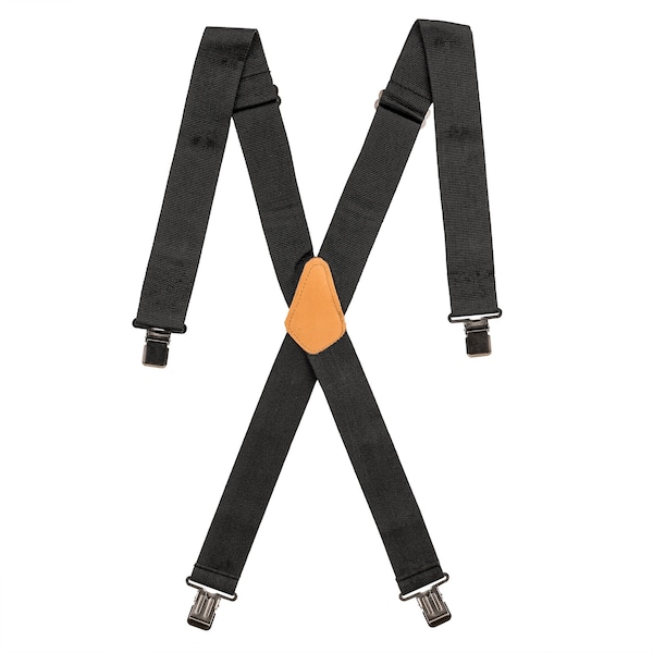 Bucket Boss Tool Suspenders, Black Suspenders, 2", Web Straps, Black - 61120