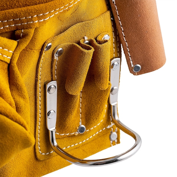 Bucket Boss Tool Apron, Suede Leather Apron, 11 Pocket, Suede Leather, 11 Pockets - 55149
