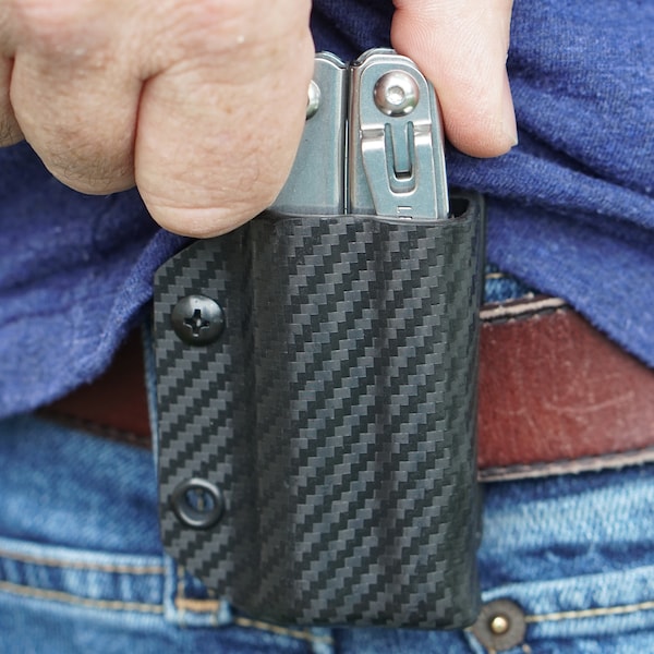 Clip & Carry Kydex Sheath for the Leatherman Wingman, LWING-CF-RED - LWING-CF-RED