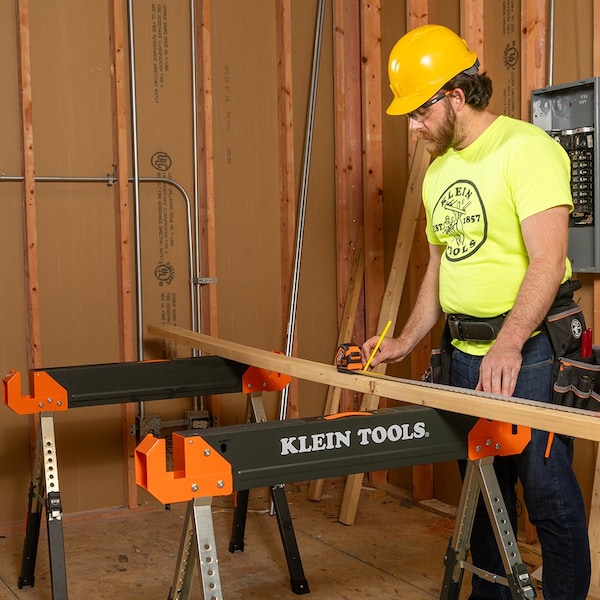 Klein Tools Adjustable-Leg Folding Saw Horse and Jobsite Table - 66188