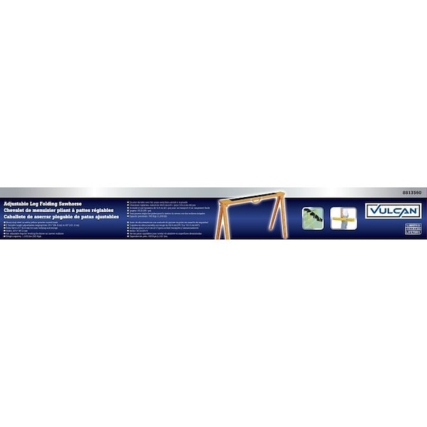 Vulcan Vulcan YH-SH017 Folding Sawhorse, 1200 lb Weight Capacity, Steel - YH-SH017