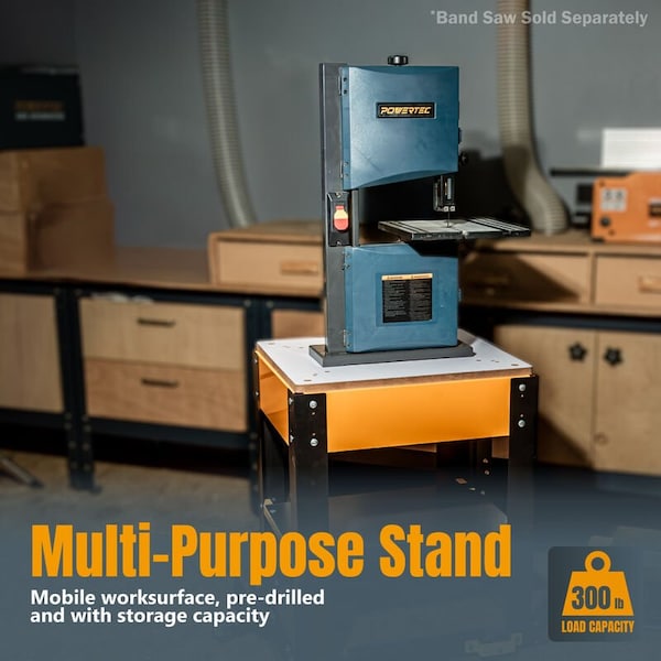 Powertec Planer Stand with Wheels, 23-1/16 in. x 20-1/8 in. x 29.5 in. Melamine MDF Table Top - UT1008