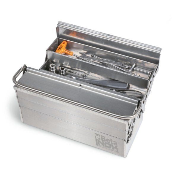 Beta Tool Box, Stainless Steel, Silver, 17-3/4 in W x 8 in D - 021203001