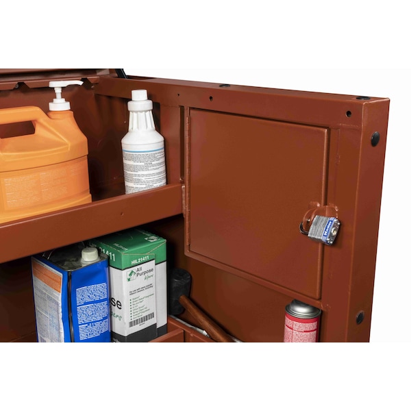 Crescent Jobox Piano-Style Jobsite Box, Brown, 48.9 cu ft, 60" W x 31" D x 51" H - 2-682990-01
