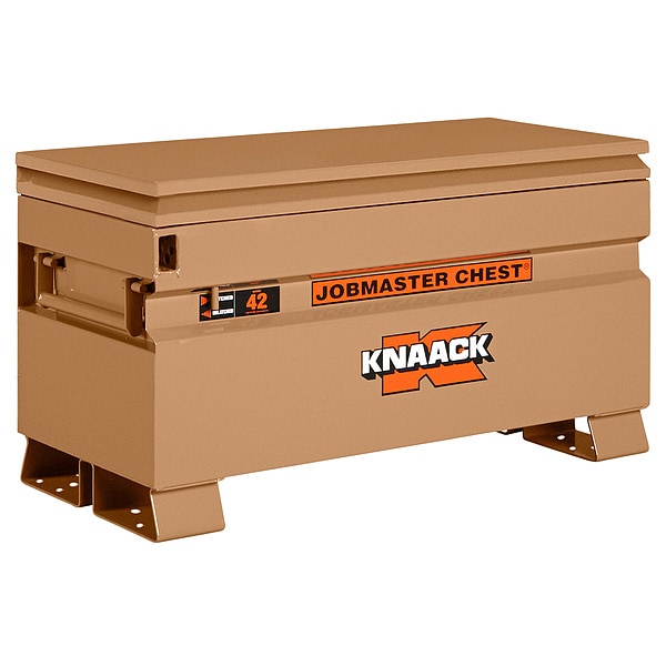 Knaack Model 42 JOBMASTER Chest, 42" W x 19" D x 23" H, 16-Gauge Steel, Tan, 9 cu ft - 42