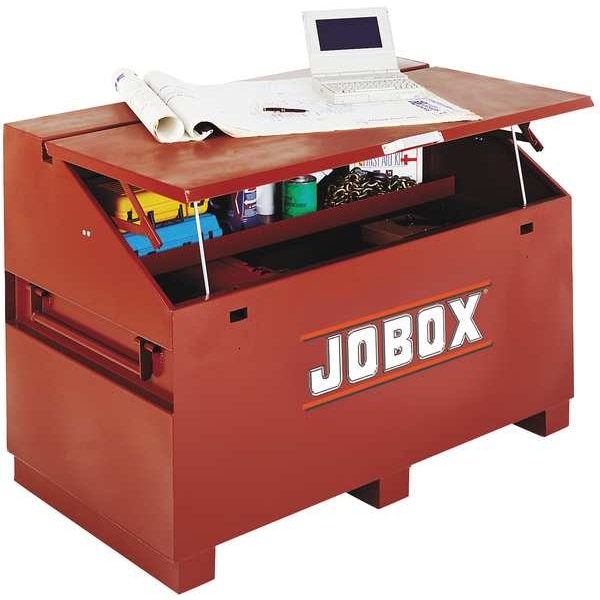 Crescent Jobox Slope Lid Jobsite Chest, Site-Vault Security, 16 ga Steel, 32.7 cu ft, 60" W x 30" D x 39.5" H - 1-680990