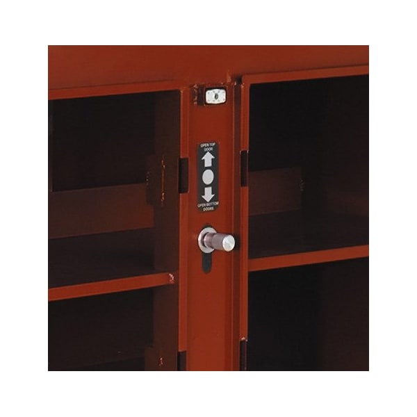 Crescent Jobox Jobsite Field Office, Heavy-Duty, Steel, Lockable Desktop, Hanging Pegs, 63" W x 42" D x 80" H - 1-674990